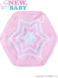Pletená čiapočka-baret New Baby svetlo ružová 104 (3-4r)