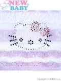 Pletená čiapočka-šatka New Baby mačička fialová 104 (3-4r)
