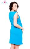 Be MaaMaa Tehotenská, dojčiace nočná košeľa IRIS - modrá, B19