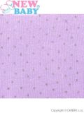 Detské bavlnené pančucháče 3D New Baby svetlo fialové s bodkami fialová 140 (9-10 rokov)