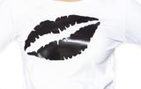 Be MaaMaa Tehotenské  tričko dlhý rukáv Kiss - biele - S