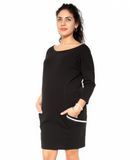 Be MaaMaa Těhotenská šaty Bibi - čierne  - L