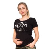Be MaaMaa Tehotenské triko - Mom Live - čierna, vel. XL