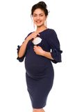 Be MaaMaa Elegantné tehotenské a dojčiace šaty Barbara - granát, vel´. L