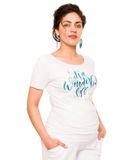 Be MaaMaa Tehotenské tričko Wonderful Life - biele