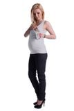 Be MaaMaa Tehotenské, dojčiace tielko s odnímateľnými ramienkami - biele, vel´. L/XL