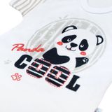 Dojčenské body s krátkym rukávom New Baby Panda sivá 62 (3-6m)