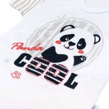 Dojčenské body s krátkym rukávom New Baby Panda sivá 74 (6-9m)
