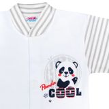 Dojčenský kabátik New Baby Panda sivá 56 (0-3m)