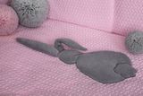 6-dielne posteľné obliečky Belisima Králiček 100/135 ružovo-sivé ružová 