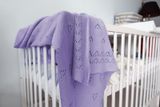 Detská deka, dečka Baby Nellys, 90 x 90 cm - jemný vzor - lila