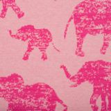 Zateplená dojčenská kombinéza s kapucňou Baby Service Slony ružová 68 (4-6m)