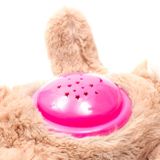 Plyšový zaspávačik zajačik s projektorom Baby Mix ružový ružová 