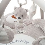 Luxusná hracia deka z minky s melódiou PlayTo medvedík sivá 