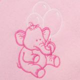 Detská froté osuška s výšivkou a kapuckou New Baby 80x80 ružová sloník ružová 