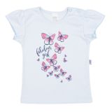 Dojčenské tričko so sukienkou New Baby Butterflies modrá 62 (3-6m)