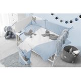 6-dielne posteľné obliečky Belisima Mouse 100/135 modré modrá 