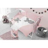 6-dielne posteľné obliečky Belisima Mouse 90/120 ružové ružová 