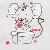 Dojčenská súpravička New Baby Mouse biela 80 (9-12m)