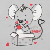 Dojčenská súpravička New Baby Mouse sivá 80 (9-12m)