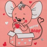 Dojčenská súpravička New Baby Mouse lososová ružová 86 (12-18m)