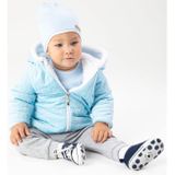 Zimný dojčenský kabátik s čiapočkou Nicol Kids Winter modrý modrá 62 (3-6m)
