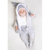 Zimný dojčenský kabátik s čiapočkou Nicol Kids Winter sivý sivá 68 (4-6m)