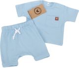 Z&amp;Z 2-dielna sada tričko kr. rukáv, kraťasky s špagátom - modrá, vel. 68
