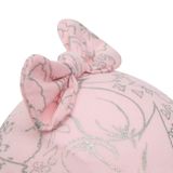 Dojčenská bavlnená čiapka s mašličkou New Baby NUNU ružová 74 (6-9m)