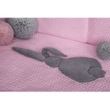 3-dielne posteľné obliečky Belisima Králiček 90/120 ružovo-sivé ružová 