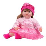 Česky hovoriaca a spievajúca detská bábika PlayTo Tina 46 cm ružová 