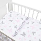 2-dielne posteľné obliečky New Baby 90/120 cm biele motýle biela 