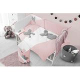 2-dielne posteľné obliečky Belisima Mouse 100/135 ružové ružová 