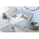 3-dielne posteľné obliečky Belisima Mouse 100/135 modré modrá 