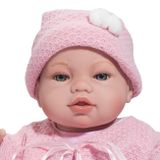 Luxusná detská bábika-bábätko Berbesa Nela 43cm ružová 