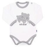 2-dielna dojčenská bavlnená súpravička New Baby Cute Bear sivá 80 (9-12m)