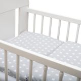 2-dielne posteľné obliečky New Baby 90/120 cm sivé Hviezdičky biele multicolor 