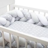 2-dielne posteľné obliečky New Baby 90/120 cm sivé Hviezdičky biele multicolor 