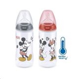 Dojčenská fľaša na učenie NUK Disney Mickey s kontrolou teploty 300 ml červená Červená 