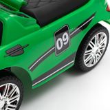 Detské odrážadlo so zvukom a vodiacou tyčou Baby Mix RACER zelené zelená 