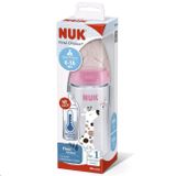 Dojčenská fľaša NUK FC+Temperature Control 300 ml BOX-Flow Control cumlík pink ružová 