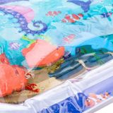 Detská interaktívna nafukovacia vodná podložka Akuku morský svet modrá 