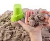 Adam Toys, Kinetický piesok - prírodný - 2kg + formičky Dinosaury zadarmo