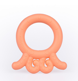 GiliGums Detské hryzátko Baby Octopus Teether, 3m+, marhulova, 1 ks