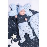 Dojčenské bavlnené body s krátkym rukávom Nicol Max dark modrá 68 (4-6m)