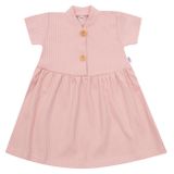 Dojčenské bavlnené šatôčky s čelenkou New Baby Practical ružová 68 (4-6m)