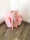 Dojčenské bavlnené šatôčky s čelenkou New Baby Practical ružová 74 (6-9m)
