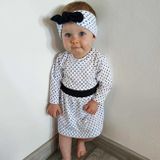 Dojčenské bavlnené šatôčky s čelenkou New Baby Teresa II biela 62 (3-6m)