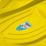 Detský sánkovací klzák Mušľa Baby Mix PREMIUM KOMFORT 80 cm žltý Žltá 