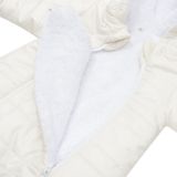 Zimná dojčenská kombinéza s kapucňou s uškami New Baby Pumi cream béžová 62 (3-6m)